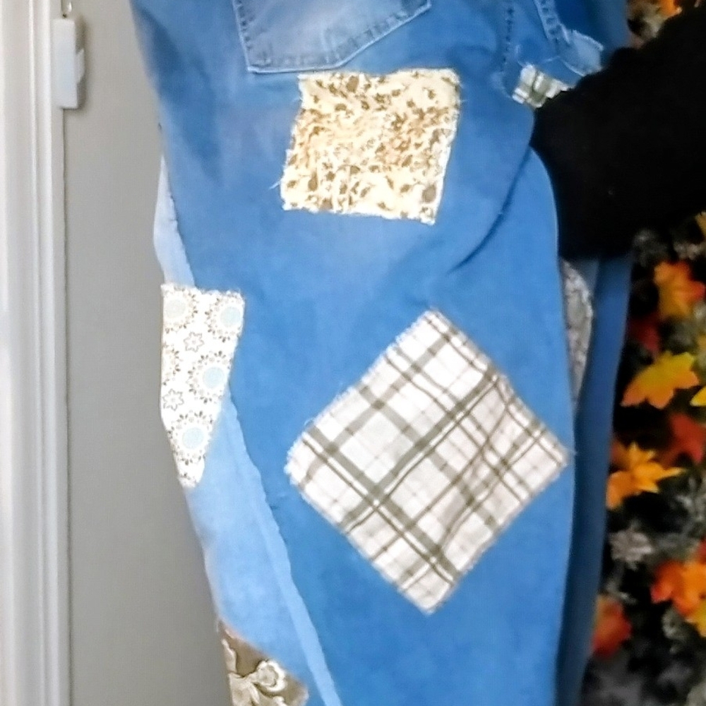 Redneck Princess Kitty Cat Patchwork Overalls,S/M - image 6